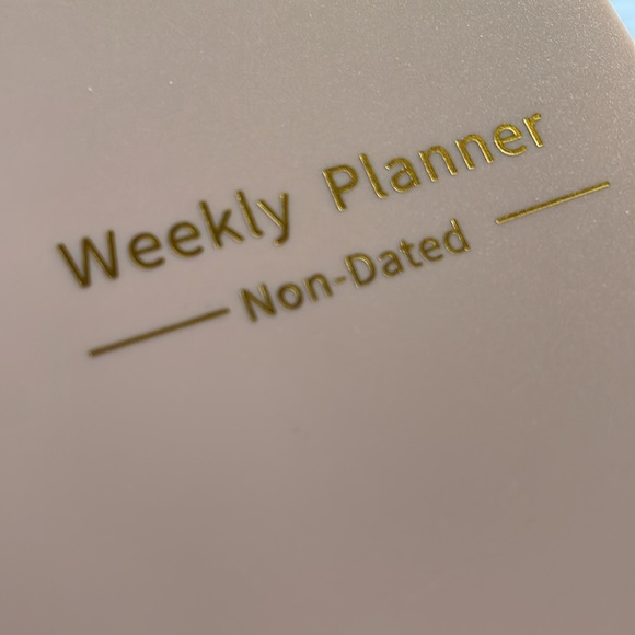 🌿{Get Your Life Together} Gold & Pink Spiral Weekly Planner | Blank Undated - Picture 11 of 16